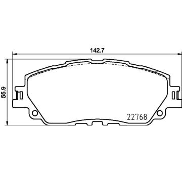 Sada brzdových destiček, kotoučová brzda HELLA 8DB 355 036-511