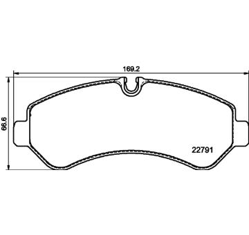 Sada brzdových destiček, kotoučová brzda HELLA 8DB 355 039-131