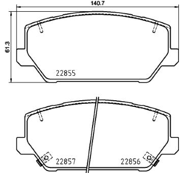 Sada brzdových destiček, kotoučová brzda HELLA 8DB 355 037-701