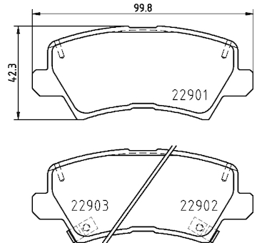 Sada brzdových destiček, kotoučová brzda HELLA 8DB 355 037-921