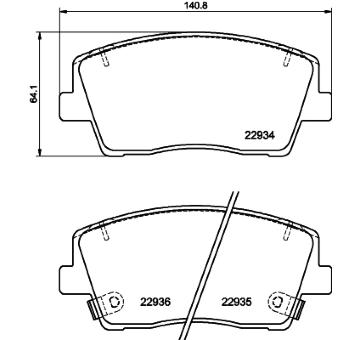 Sada brzdových destiček, kotoučová brzda HELLA 8DB 355 040-111