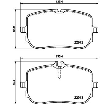 Sada brzdových destiček, kotoučová brzda HELLA 8DB 355 040-161