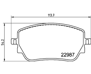 Sada brzdových destiček, kotoučová brzda HELLA 8DB 355 039-231