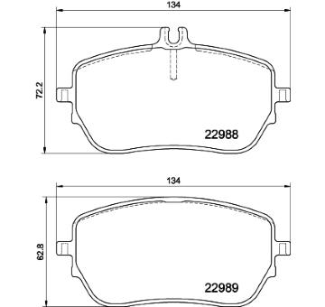 Sada brzdových destiček, kotoučová brzda HELLA 8DB 355 037-961