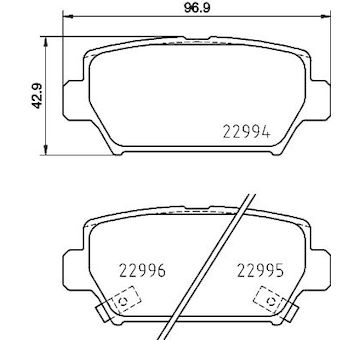 Sada brzdových destiček, kotoučová brzda HELLA 8DB 355 039-401