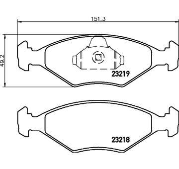 Sada brzdových destiček, kotoučová brzda HELLA 8DB 355 008-381