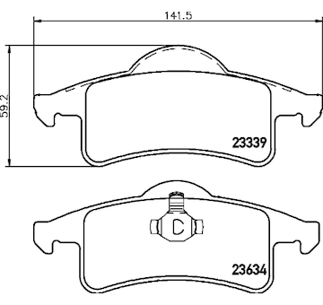 Sada brzdových destiček, kotoučová brzda HELLA 8DB 355 009-891