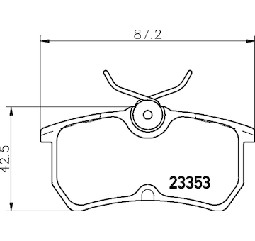 Sada brzdových destiček, kotoučová brzda HELLA 8DB 355 018-411