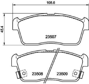 Sada brzdových destiček, kotoučová brzda HELLA 8DB 355 009-631