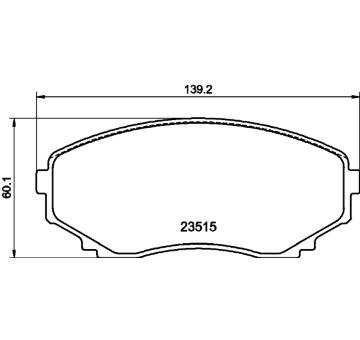 Sada brzdových destiček, kotoučová brzda HELLA 8DB 355 009-641