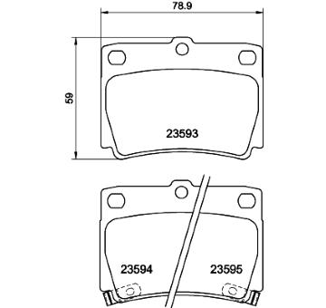 Sada brzdových destiček, kotoučová brzda HELLA 8DB 355 009-501