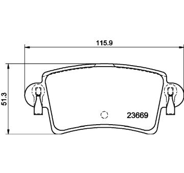 Sada brzdových destiček, kotoučová brzda HELLA 8DB 355 009-421