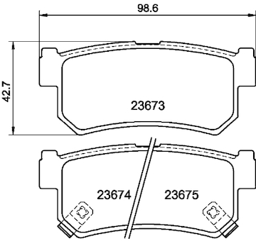 Sada brzdových destiček, kotoučová brzda HELLA 8DB 355 012-501