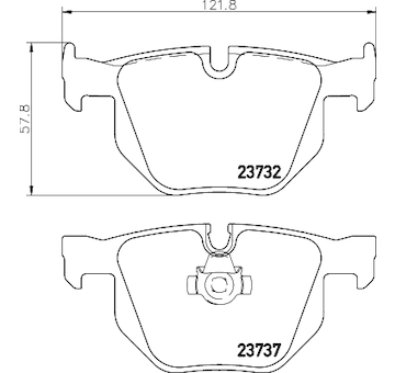 Sada brzdových destiček, kotoučová brzda HELLA 8DB 355 010-471