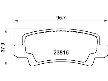 Sada brzdových destiček, kotoučová brzda HELLA 8DB 355 010-841