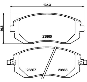 Sada brzdových destiček, kotoučová brzda HELLA 8DB 355 010-211