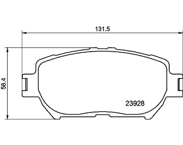 Sada brzdových destiček, kotoučová brzda HELLA 8DB 355 010-431