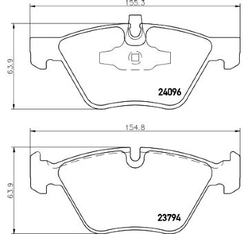 Sada brzdových destiček, kotoučová brzda HELLA 8DB 355 011-941