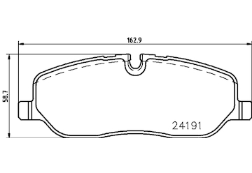 Sada brzdových destiček, kotoučová brzda HELLA 8DB 355 011-971