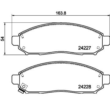 Sada brzdových destiček, kotoučová brzda HELLA 8DB 355 012-071