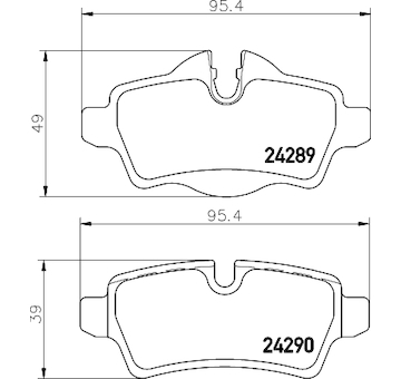 Sada brzdových destiček, kotoučová brzda HELLA 8DB 355 031-791