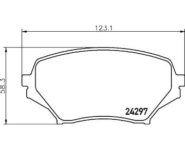 Sada brzdových destiček, kotoučová brzda HELLA 8DB 355 006-771