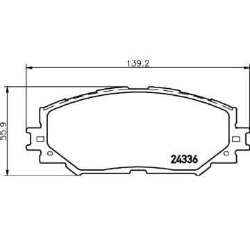 Sada brzdových destiček, kotoučová brzda HELLA 8DB 355 006-861