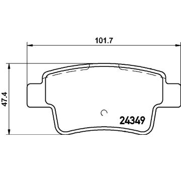 Sada brzdových destiček, kotoučová brzda HELLA 8DB 355 012-391