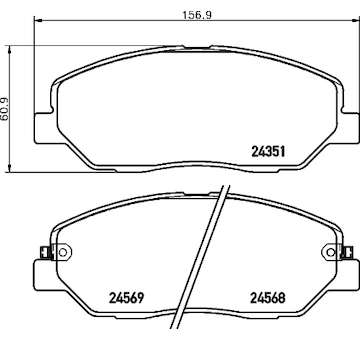 Sada brzdových destiček, kotoučová brzda HELLA 8DB 355 012-371