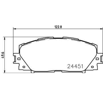 Sada brzdových destiček, kotoučová brzda HELLA 8DB 355 016-191