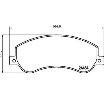 Sada brzdových destiček, kotoučová brzda HELLA 8DB 355 015-401