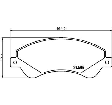 Sada brzdových destiček, kotoučová brzda HELLA 8DB 355 012-771