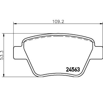 Sada brzdových destiček, kotoučová brzda HELLA 8DB 355 014-021