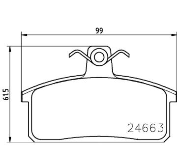 Sada brzdových destiček, kotoučová brzda HELLA 8DB 355 013-451