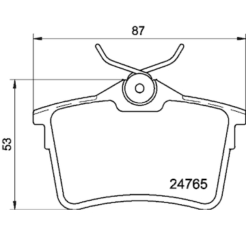 Sada brzdových destiček, kotoučová brzda HELLA 8DB 355 014-081