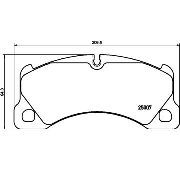 Sada brzdových destiček, kotoučová brzda HELLA 8DB 355 015-801