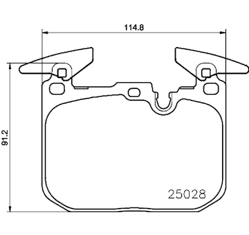 Sada brzdových destiček, kotoučová brzda HELLA 8DB 355 023-141