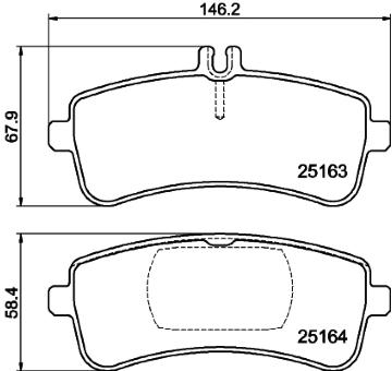 Sada brzdových destiček, kotoučová brzda HELLA 8DB 355 025-241