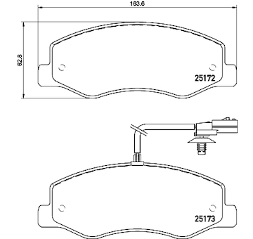 Sada brzdových destiček, kotoučová brzda HELLA 8DB 355 015-311