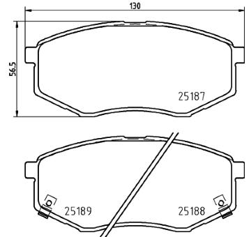 Sada brzdových destiček, kotoučová brzda HELLA 8DB 355 037-981