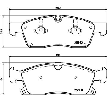 Sada brzdových destiček, kotoučová brzda HELLA 8DB 355 019-821