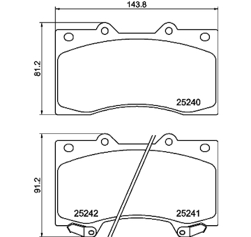 Sada brzdových destiček, kotoučová brzda HELLA 8DB 355 019-531