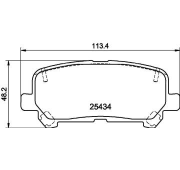 Sada brzdových destiček, kotoučová brzda HELLA 8DB 355 020-601