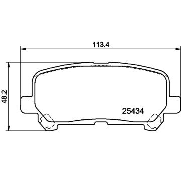 Sada brzdových destiček, kotoučová brzda HELLA 8DB 355 040-131