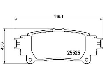 Sada brzdových destiček, kotoučová brzda HELLA 8DB 355 020-001