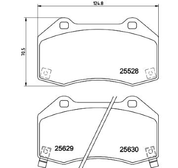 Sada brzdových destiček, kotoučová brzda HELLA 8DB 355 025-871