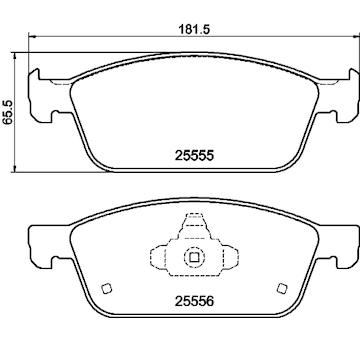 Sada brzdových destiček, kotoučová brzda HELLA 8DB 355 025-511