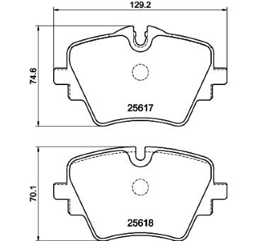Sada brzdových destiček, kotoučová brzda HELLA 8DB 355 045-811
