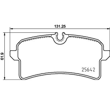 Sada brzdových destiček, kotoučová brzda HELLA 8DB 355 025-571