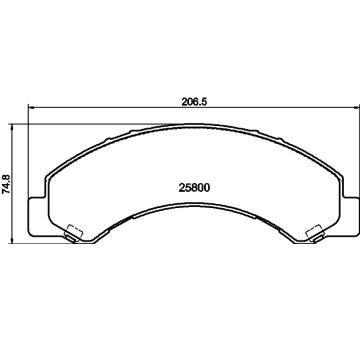 Sada brzdových destiček, kotoučová brzda HELLA 8DB 355 037-711